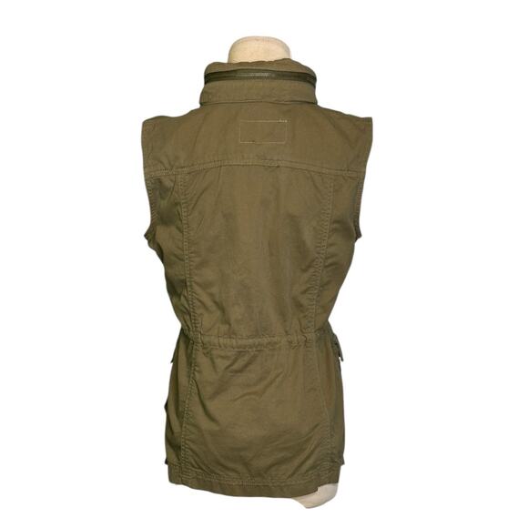 J.Crew Classic twill Chino green hoodie vest jacket size XS - Picture 2 of 13